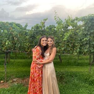 Floral Red Backless Maxi Dress